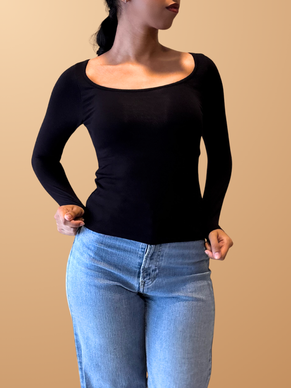 Main Character Black - Reversible Built-in Bra Full Sleeves